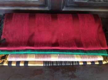 Red pure silk wrap
